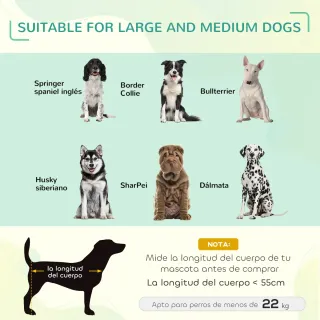 Letto rialzato per cani nero e argento