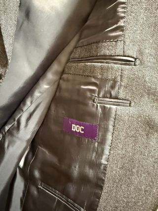 Chaqueta americana blazer gris para caballero.