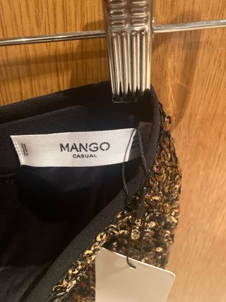 Falda lentejuelas doradas y negras