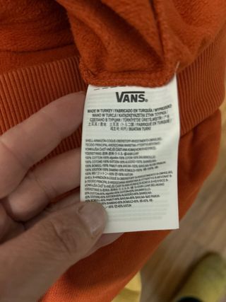 Sudadera Vans Naranja Media Cremallera Corduroy