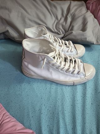 Converse Chuck Taylor All Star Hi Leather Blancas