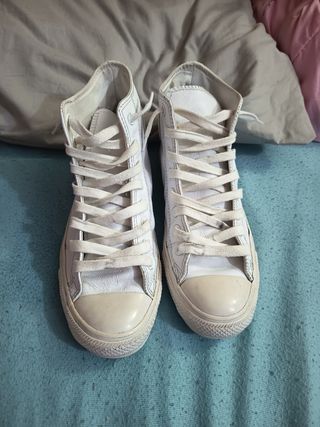 Converse Chuck Taylor All Star Hi Leather Blancas
