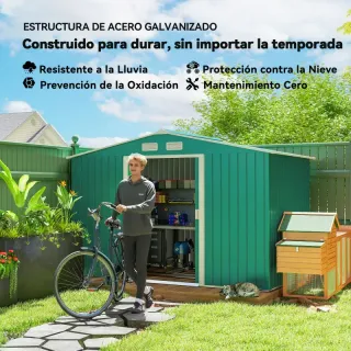 Caseta de jardín verde