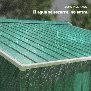 Caseta de jardín verde