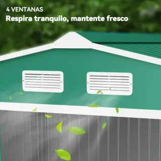 Caseta de jardín verde