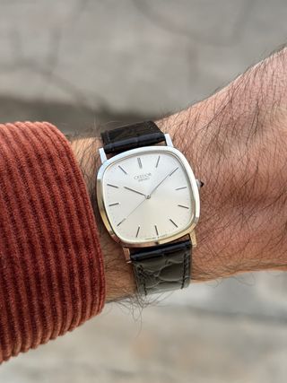 Orologio Vintage Seiko Credor Argento Nero