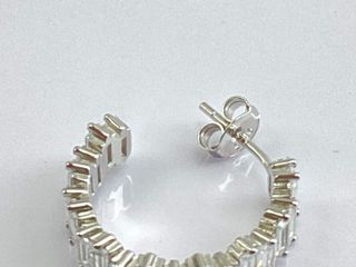 pendientes plata 925mm con piedra con circonita