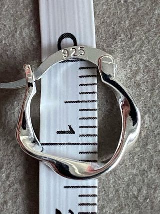 Pendientes Aro Plata Ondulados 925