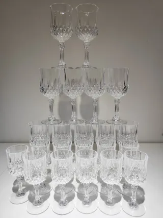 22 Copas de Cristal D'Arques transparente.