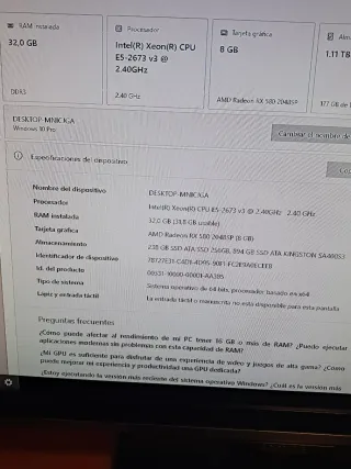 PC Gaming Negro y Rojo