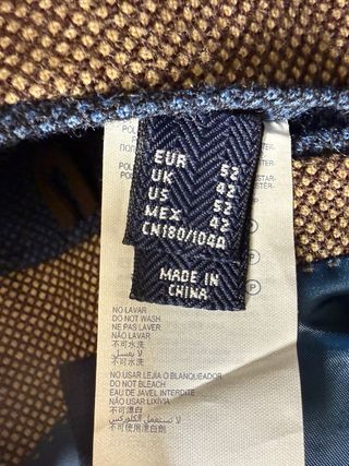 Chaqueta Blazer americana Caballero Marrón/Beige