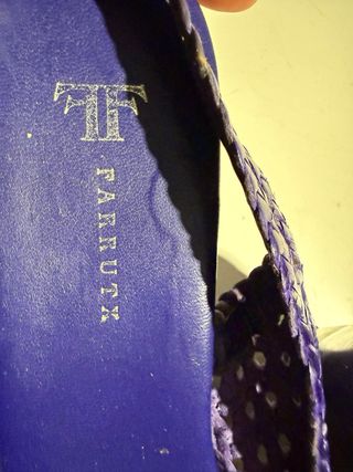 Sandalias Farrut Azul/Morado Talla 38