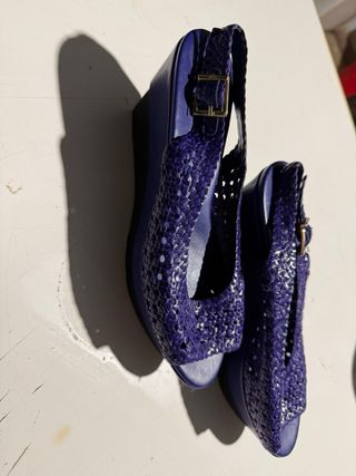 Sandalias Farrut Azul/Morado Talla 38