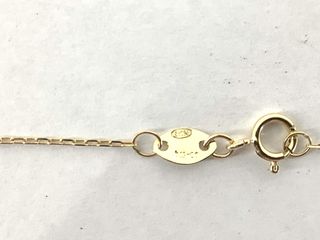 collar oro 18k con piedra con cuarzo 22cm