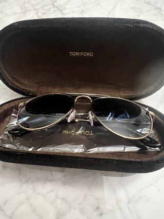 Occhiali da sole Tom Ford oro e blu