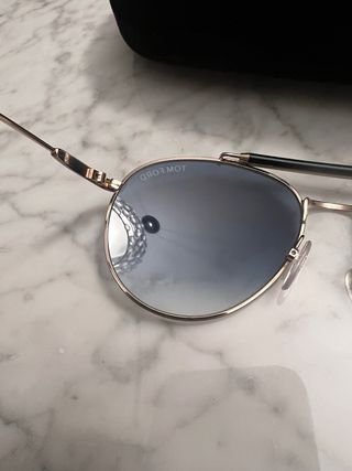 Occhiali da sole Tom Ford oro e blu