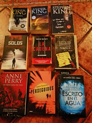 Lote libros Stephen King Paula Hawkins Adam Baker