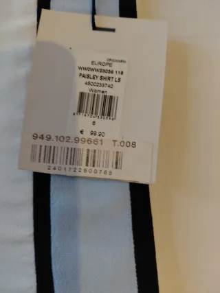 Camisa Tommy Hilfiger Blanca Talla S