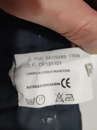 Pantalón de pinzas negro para hombre talla 44