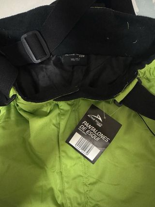Pantalón de esquí verde con tirantes
