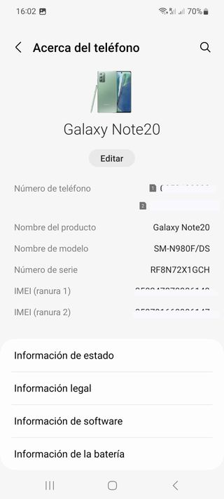 Samsung Galaxy Note 20 SM-N980F/DS