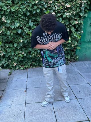 Pantalones campana Godspeed hombre negros