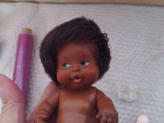 Muñeca Barriguitas  negro  pelo liso