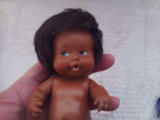 Muñeca Barriguitas  negro  pelo liso