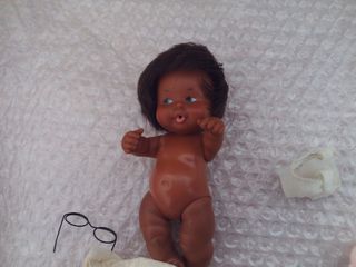 Muñeca Barriguitas  negro  pelo liso