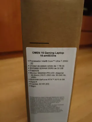 HP Omen Portátil RTX 5070