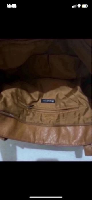 Bolso tote estilo piel color marrón