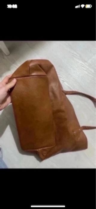 Bolso tote estilo piel color marrón