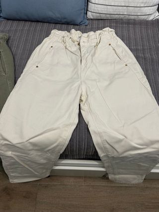 Pack 2 Pantalones Zara Verdes y Blancos
