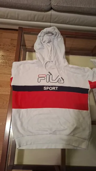 Sudadera Fila Sport Blanca y Roja
