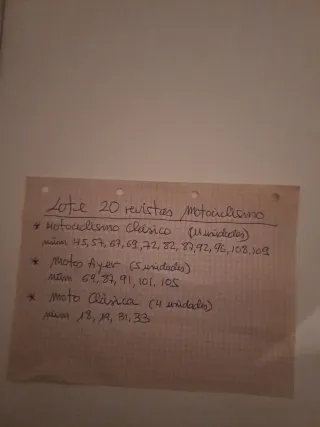 Lote 20 Revistas Motos Clásicas