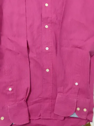 Camisa Lacoste Rayas Rosas y Azules