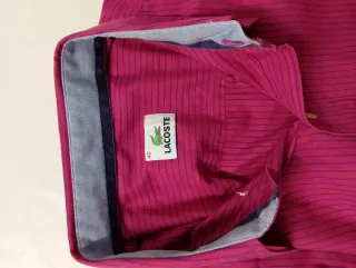 Camisa Lacoste Rayas Rosas y Azules