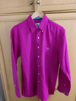 Camisa Lacoste Rayas Rosas y Azules