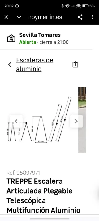 Escalera telescópica multiusos 5,10m. nueva