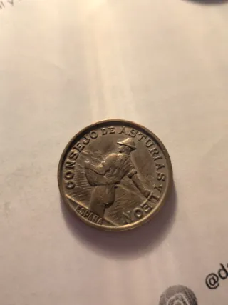 Moneda 1 Peseta 1937 Asturias y León