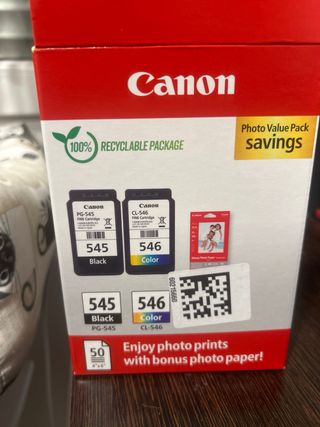 Cartuchos Tinta Canon PG-545 y CL-546