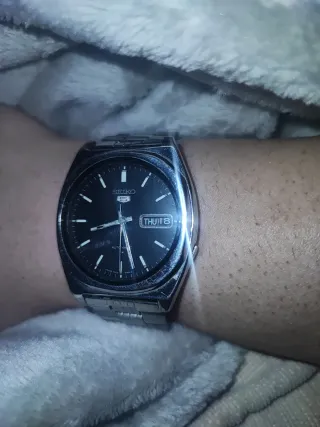 Reloj Seiko 5 Vintage Negro