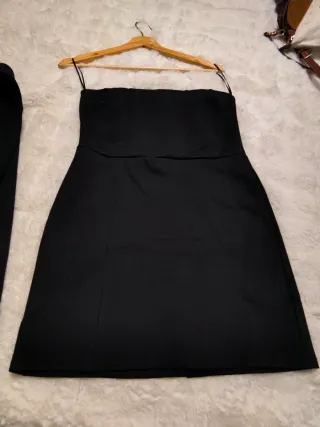 Conjunto Stradivarius Chaqueta y Vestido Negro