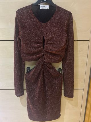 Dos Vestidos de fiesta mini elásticos Bershka T.S