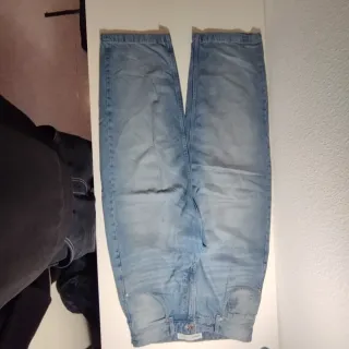 Pantalón Bershka Baggy Negro Talla 38