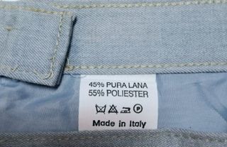 Gonna tubino vintage misto lana celeste