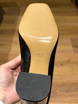 Zapatos charol negros talla 40