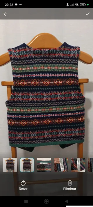 Chaleco ZARA punto multicolor