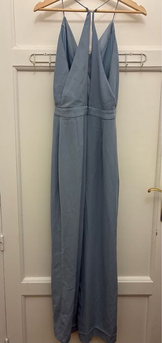 Mono largo azul Zara espalda descubierta