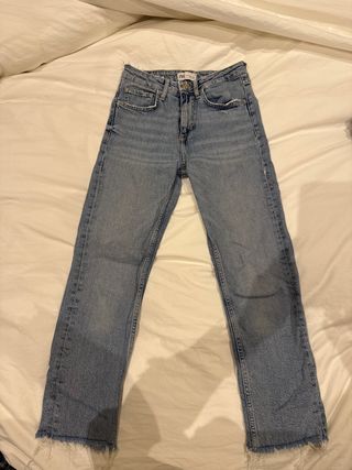 Pantalón pitillo Zara azul